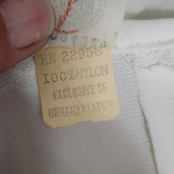 Vintage Pat MacKay 50s white pleated lace trim button back blouse size 36 - Picture 9 of 11